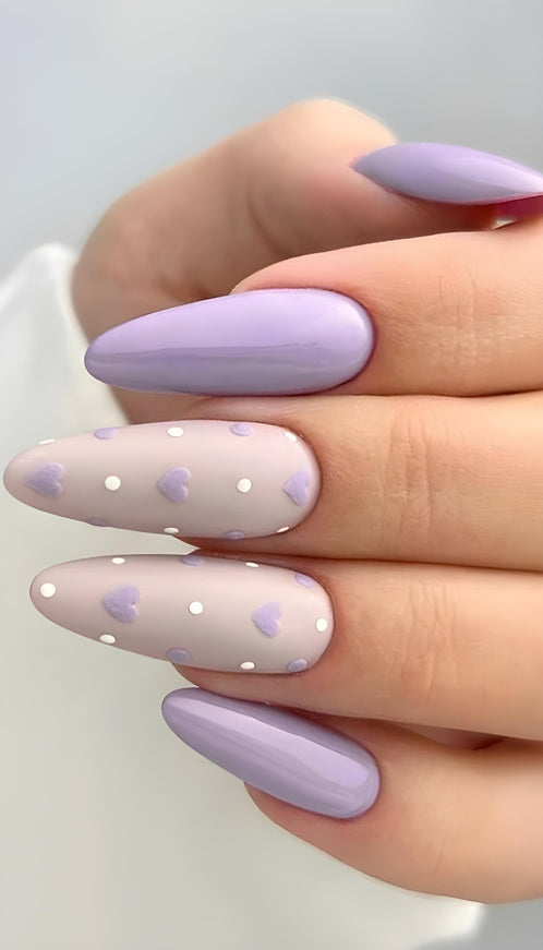 gel polish lilac