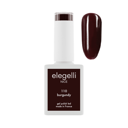 gel polish 110 burgundy - Elegelli