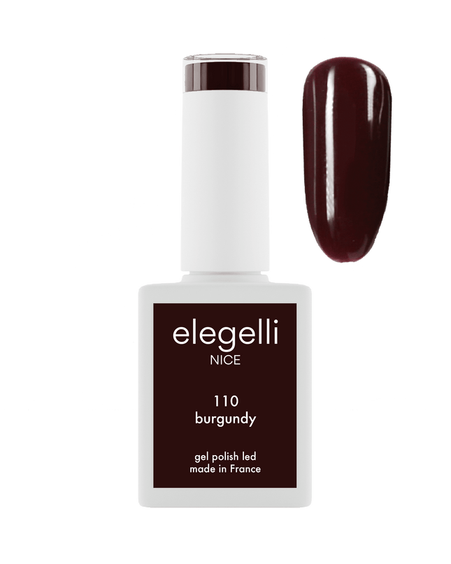 gel polish 110 burgundy - Elegelli