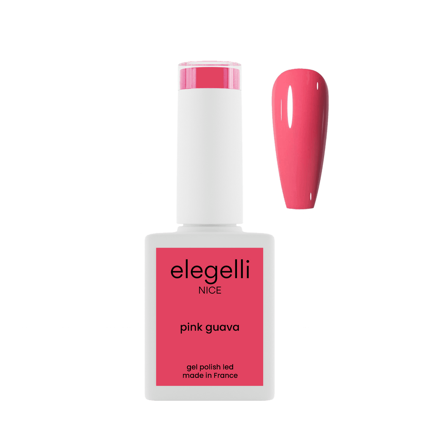 gel polish pink guava